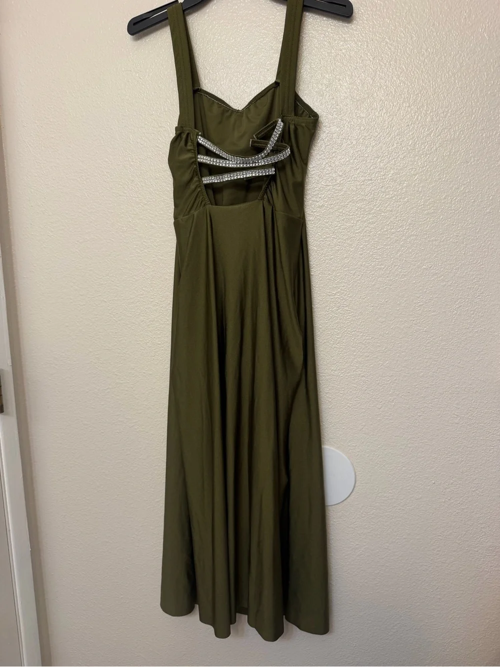 Kelle dance lyrical costume olive green maxi dress FIRE BURNS BRIGHT 8453 teen
